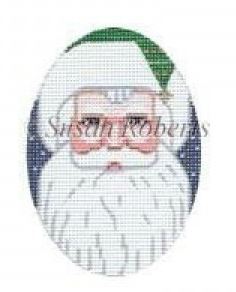 click here to view larger image of Green Santa (hand painted canvases)