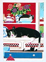 click here to view larger image of Kitchen Cats (hand painted canvases)