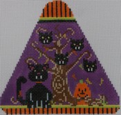 click here to view larger image of Haunted Firs- Fercious Feline (hand painted canvases)