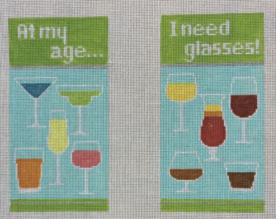 click here to view larger image of At My Age I Need Glasses (hand painted canvases)