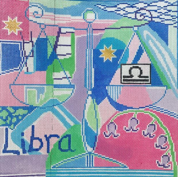 click here to view larger image of Zodiac - LIbra (hand painted canvases)