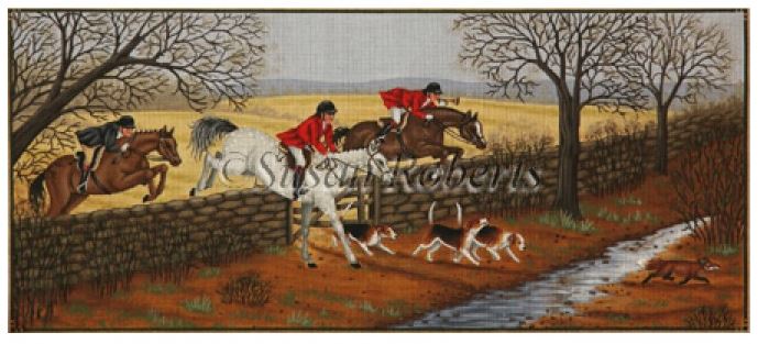 click here to view larger image of Hunt Scene (hand painted canvases)