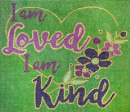 click here to view larger image of I am Loved I am Kind (hand painted canvases)
