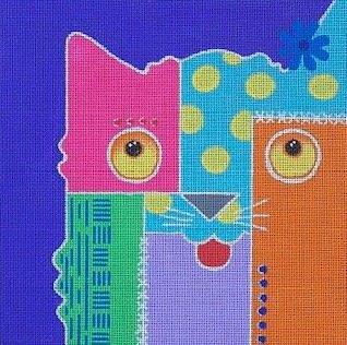 click here to view larger image of Patchwork Kitty 3 (hand painted canvases)