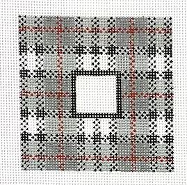 click here to view larger image of Grey/Black Plaid (hand painted canvases)