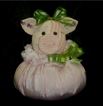 click here to view larger image of Girl Pig Puffy (hand painted canvases)