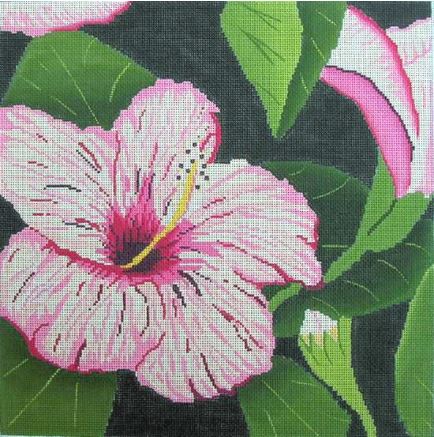 click here to view larger image of Hibiscus  (hand painted canvases)