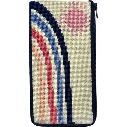 click here to view larger image of Stitch/Zip - Rainbow Eyeglass Case (needlepoint kits)