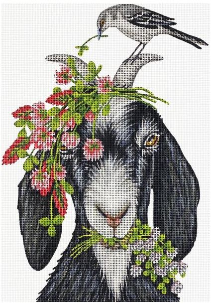 click here to view larger image of Clover Goat (hand painted canvases)