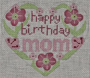 click here to view larger image of Happy Birthday Mom (hand painted canvases)