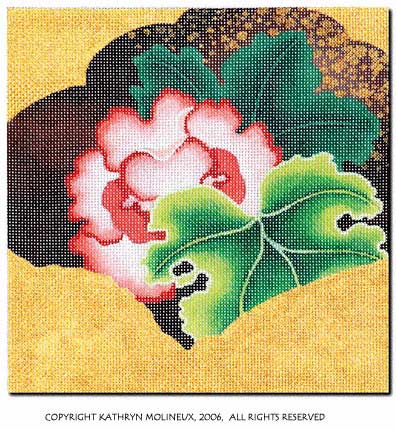 click here to view larger image of Squares - Peonie (hand painted canvases)