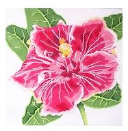 click here to view larger image of Flaming Hibiscus (hand painted canvases)