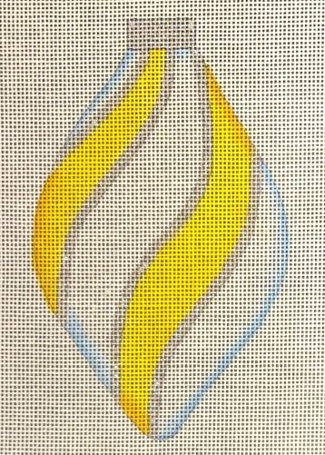 click here to view larger image of Yellow Ornament (hand painted canvases)