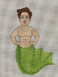 click here to view larger image of Green Merman (hand painted canvases)