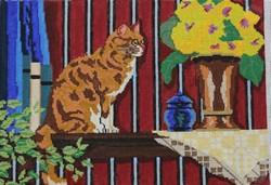 click here to view larger image of Cat on Shelf (hand painted canvases)