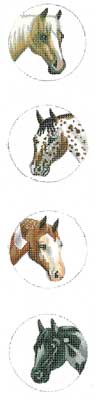 click here to view larger image of Horse Medallions 2 (hand painted canvases)