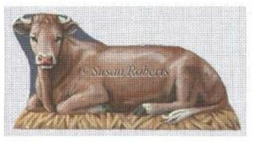 click here to view larger image of Cow Laying Down Nativity Doll (hand painted canvases)