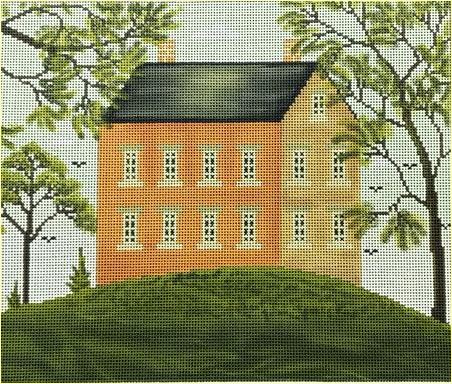 click here to view larger image of Yellow Farmhouse (hand painted canvases)