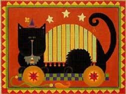 click here to view larger image of Halloween Cat Pull Toy (hand painted canvases)