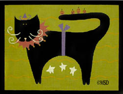 click here to view larger image of Cat Primitive Halloween (hand painted canvases)