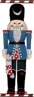 click here to view larger image of Blue Nutcracker (hand painted canvases)