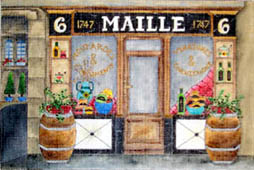 click here to view larger image of Maille - Fine Mustards (hand painted canvases)