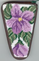 click here to view larger image of Sweet Violets Scissor Case (needlepoint kits)