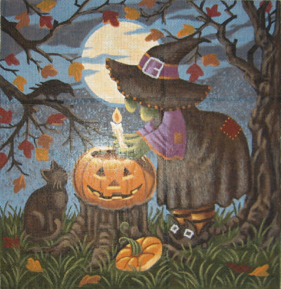 click here to view larger image of Lighting The Pumpkin - 13M (hand painted canvases)