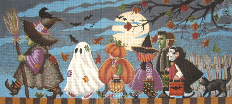 click here to view larger image of Halloween March - 18ct (hand painted canvases)