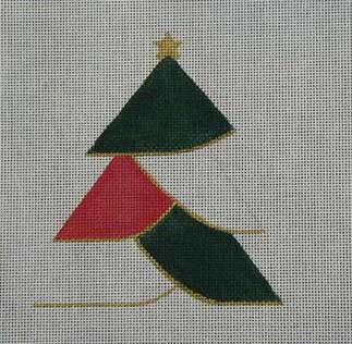 click here to view larger image of Patchwork Christmas Tree (hand painted canvases)