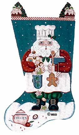 click here to view larger image of Cookie Santa (hand painted canvases)