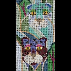 click here to view larger image of Jeweled Leopards (hand painted canvases)