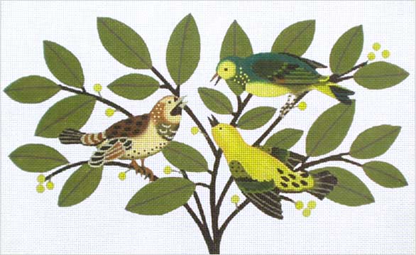 click here to view larger image of Bird Bush (hand painted canvases)