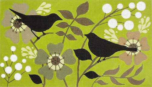click here to view larger image of Blackbird Garden (hand painted canvases)