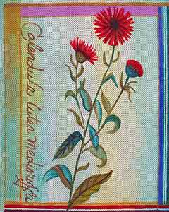 click here to view larger image of Besler Calendula (hand painted canvases)