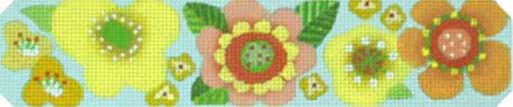 click here to view larger image of Citrus Garden Bracelet (hand painted canvases)