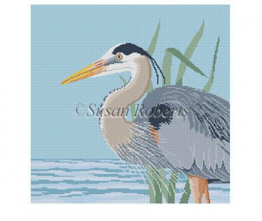 click here to view larger image of Great Blue Heron (hand painted canvases)
