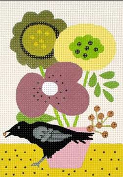 click here to view larger image of Crow Bouquet (hand painted canvases)