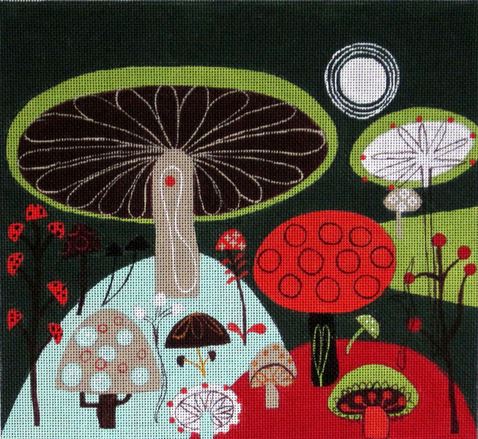 click here to view larger image of Fungi (hand painted canvases)
