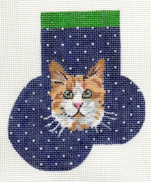 click here to view larger image of Maine Coon #2 Mini Sock (hand painted canvases)