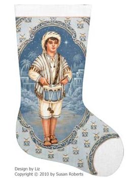 click here to view larger image of Drummer Boy Stocking (hand painted canvases)