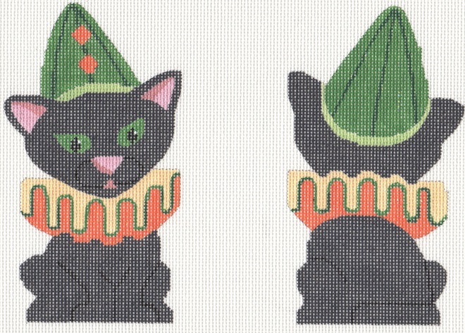click here to view larger image of Halloween Cat (hand painted canvases)