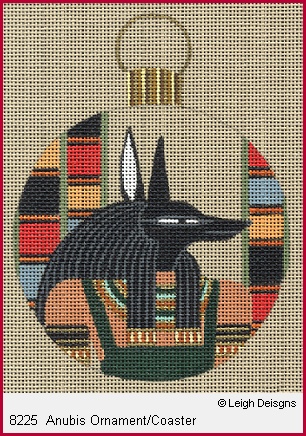 click here to view larger image of Anubis Ornament Coaster (hand painted canvases)