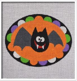 click here to view larger image of Wacky Bat Ornament (hand painted canvases)