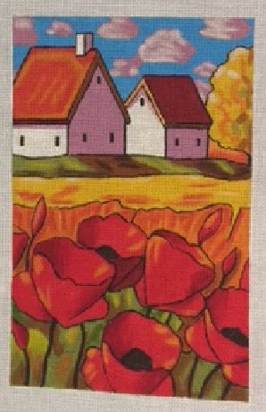 click here to view larger image of Red Poppies (hand painted canvases)