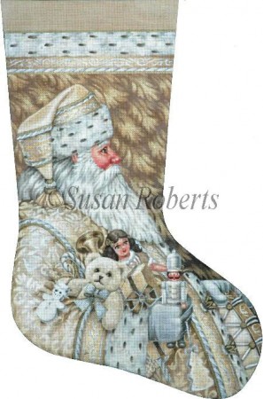 click here to view larger image of Classic Santa Stocking - 18ct (hand painted canvases)