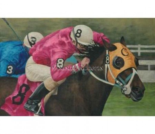 click here to view larger image of Horse Race - 13ct (hand painted canvases)