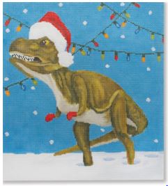 click here to view larger image of Mr Holiday Dino (hand painted canvases)