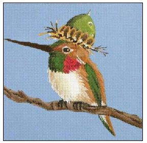click here to view larger image of Acorn Hummer (hand painted canvases)
