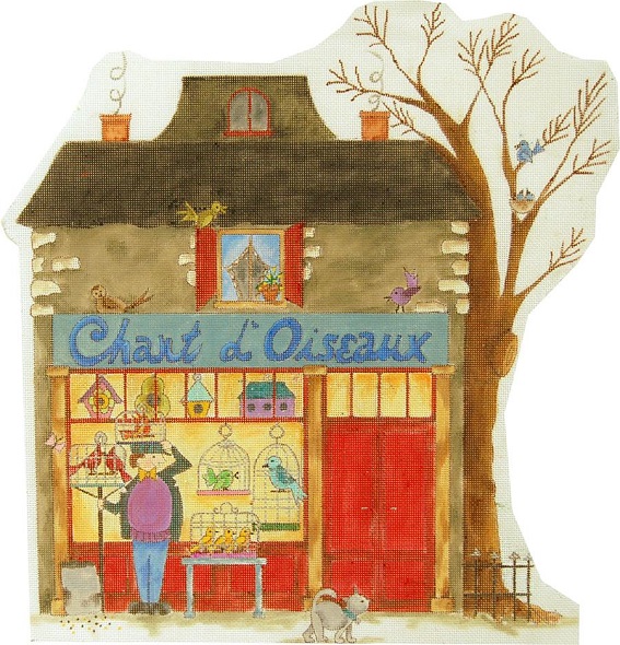 click here to view larger image of Chant D'Oiseaux - The Birdseller Shop (hand painted canvases)